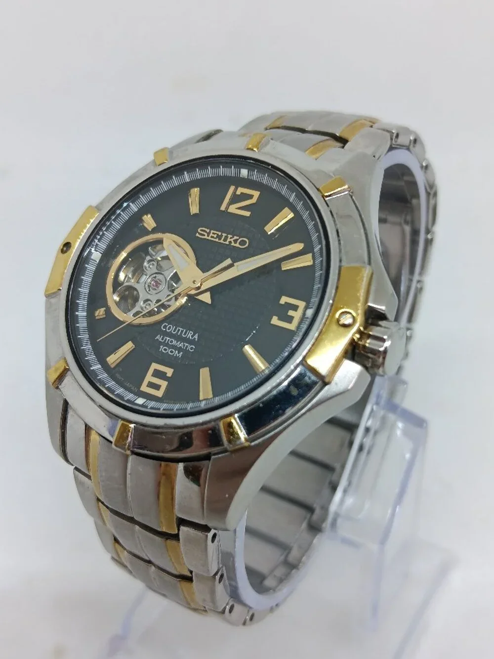 Seiko Coutura SRP318 Men's 42mm Open Heart Dial Automatic TwoTone Watch PLS READ